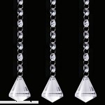 3 pcs crystal pendant curtain chain TOOL GADGET 3 feet hanging clear diamond strands home decoration  B01MXLX7S5